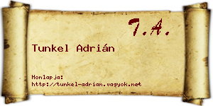 Tunkel Adrián névjegykártya